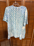 LOGO Women’s SIZE LARGE Blue Wavy T Shirt
