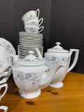 86-Piece Rosenthal Germany Blue Floral Maria China Set