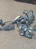 Rhinestone Screw On Earrings 2-pr)