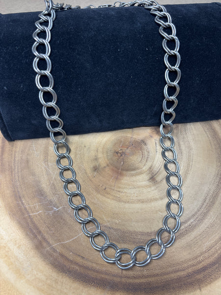 Silver Tone Linked Chain