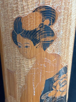 Geisha Bamboo Carved Wall Art