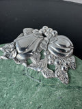 Small Arthur Court Style Green Marble Cheese Board with Fruit Motif