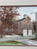 Hilton’s Warwick Fire Station Watercolor by R.C. Honeycutt; Signed