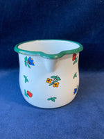 Riess Enamelware Country Floral Small Pitcher