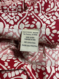 Pottery Barn Red/Off White Table Cloth, 108"x70"