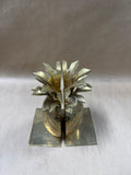 Brass Pineapple Bookends
