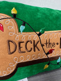 Deck the Paws Embroidered Velvet Holiday Accent Pillow