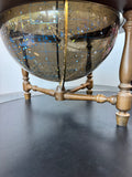1982 Spherical Concepts Smoky Lucite Celestial Globe on Wooden Stand AS IS (READ DESCRIPTION CAREFULLY)