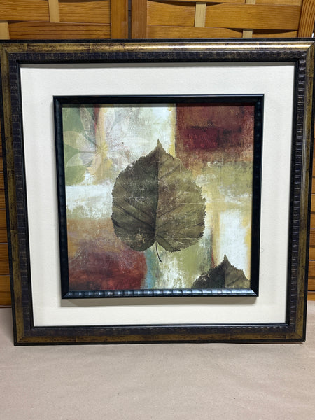 Leaf on Pressed Board/Fall-Like Art - No Glass