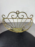 The Garden Collection Green Wrought Iron Wall Pocket Planter Basket