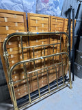 Double Brass Bed with Metal Rails