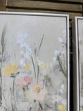 Pair of Muted Wildflower Canvas Art Prints