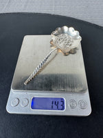 Sterling Silver Oval Twist Nut Spoon with Engraving