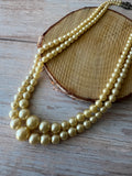 Double Layered Vintage Faux Pearl Necklace