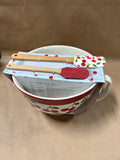 Cherry Baking Bowl With Spatula - Appears Unused