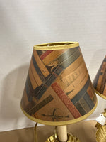 Pair Of Small Table Lamps With Book Lampshades WORKS