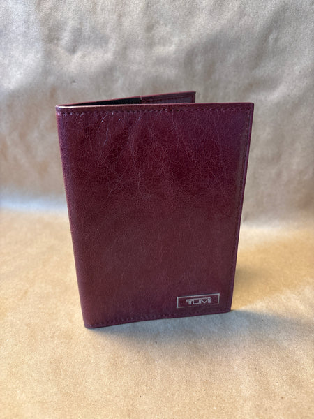 Burgundy Tumi Passport Holder