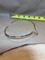 (C) Gold Tone Omega Necklace