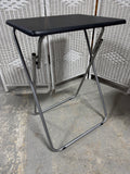 Black Top Metal Folding Task Table