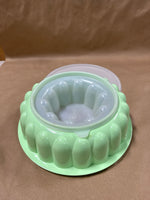 3 Piece Green Tupperware Gelatin Jello Mold