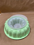 3 Piece Green Tupperware Gelatin Jello Mold