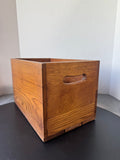 Heavyweight Vintage Wooden Crate with Handles