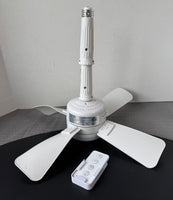 Bell + Howell Socket Breeze White Fan Light with Extender & Remote (WORKS) (2 AVAILABLE—PRICED INDIVIDUALLY AT $25 EACH)