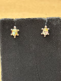 Small Sterling/Opal Turtle Earrings
