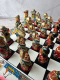 Peruvian Incas v/s Conquistadors Vintage Portable Chess Set