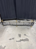 Brass And Black Metal Footed Fireplace Fender