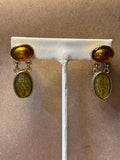 Green & Gold Earrings