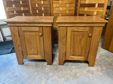 Oak Cupboard End Tables/Nightstands, Set of 2/Pair