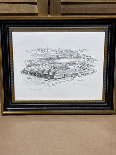 The Pentagon Sketch by Don Cannavaro; Signed Print