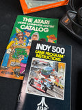 Indy 500 Atari 2600 & 7800 Complete Game System in Box with 2 Driving Controllers and Manuals