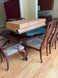 Drexel Dining Table with 2 Leaves, Table Pads and 8 Chairs***HEAQVY ITEM***READ DETAILS ON PICK UP POLICY***