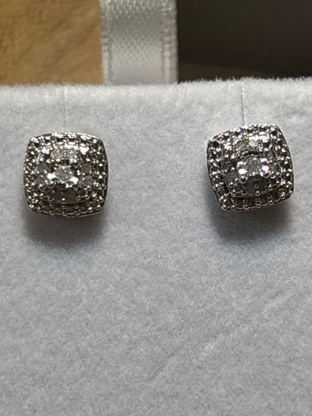 Sterling & Diamond (1/10 ct) Earrings - THREE PAIR AVAILABLE PRICED INDIVIDUALLY $65 EACH