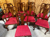 Dining Set: Table, 2 Leaves, Table Pads and (8) Chairs***HEAVY ITEM***READ DETAILS ON PICK UP POLICY***