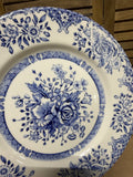 English Ironstone Blue Floral Dessert Plates - Set Of 6