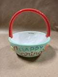 Spring Time Ceramic Bowl Basket