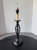 Black Metal Twist Table Lamp (WORKS)