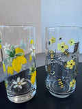 7-Piece Lemons & Bumblebees Glass Tumblers