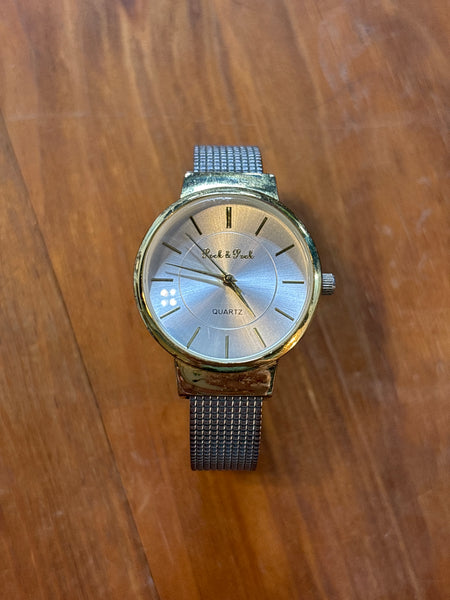 Quartz Silver & Gold Watch/Bracelet