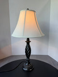 Brown Resin Barley Twist Candlestick Lamp (WORKS)