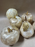 7 Piece Capiz Style Faux Fruit And Decor
