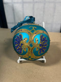 Waterford Vintage Holiday Heirlooms Frosted Glass Ball Ornament K, 2 Available, PRICED INDIVIDUALLY