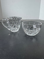 Royal Brierley Crystal Creamer & Open Sugar Bowl