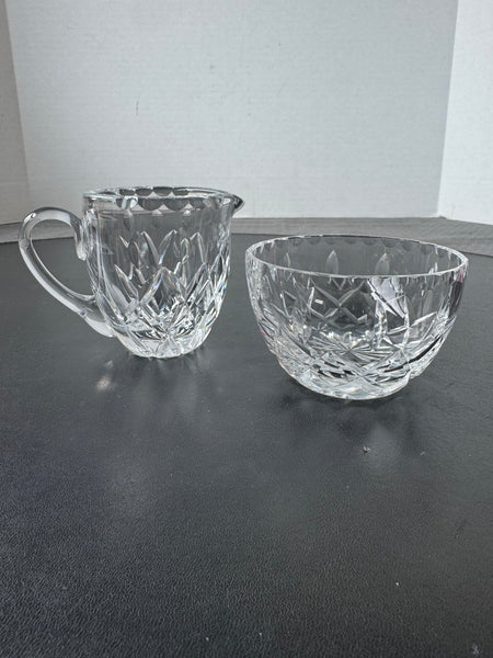 Royal Brierley Crystal Creamer & Open Sugar Bowl