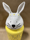 Rae Dunn Flower Child Bunny Cookie Jar