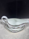 Wedgwood England Kutani Crane Gravy Boat with Attached Underplate (E)