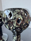 Pair of Three Hands Pottery Chalice Candle Holders & Luminaries